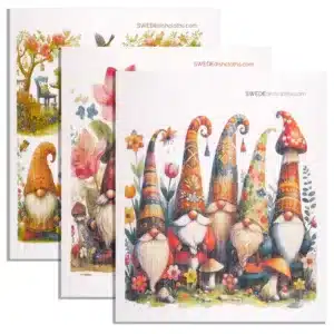 Mixed Gnome Swedish Dish Cloth - Set Of 3